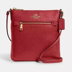 Coach Mini Rowan File Bag Red NWT